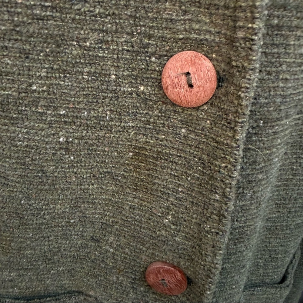 Territory Ahead Olive Green Textured Knit Jacket | Cozy Button Front | L - Picture 8 of 10